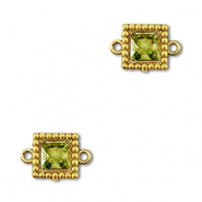 Connecteurs en acier Inox zirconium carré Doré-vert lime