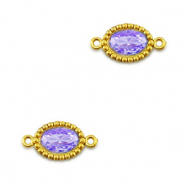 Connecteurs en acier Inox zirconium ovale Doré-violet
