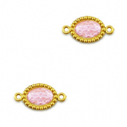 Connecteurs en acier Inox zirconium ovale Doré-rose clair