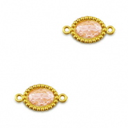 Connecteurs en acier Inox zirconium ovale Doré-orange clair