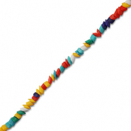 Perles en verre rhomboïde Multcolore