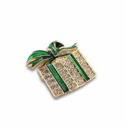 Broches cadeau de Noël Doré-vert