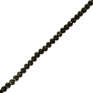 Perles à facettes 8x6mm disque Heishi Noir
