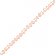 Perles à facettes 8x6mm disque Heishi Rose clair