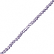 Perles à facettes 6x4mm disque Heishi Gris lavande clair