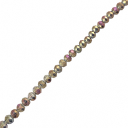 Perles à facettes 6x4mm disque Heishi Gris