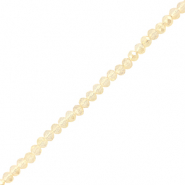 Perles à facettes 6x4mm disque Heishi Champagne clair
