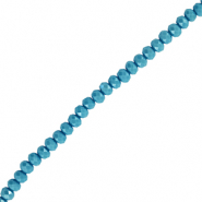 Perles &agrave; facettes 4x3mm disque Heishi Bleu
