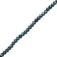 Perles à facettes 3x2mm disque Heishi Vert fonce