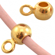 Métal DQ pendentifs avec anneau (pour cuir 2mm) Doré ( sans nickel )