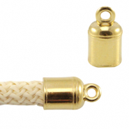 Embouts en métal DQ avec anneau pour cordon 5mm doré (sans nickel)