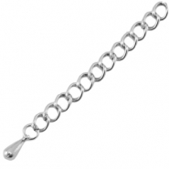 Chaînette d'extension en métal DQ Argenté antique (sans nickel)