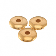Perles en m&eacute;tal DQ disque 4x1.5mm dor&eacute; ros&eacute; (sans nickel)