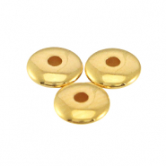 Perles en métal DQ disque 4x1.5mm doré (sans nickel)