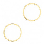 Apprêts en métal DQ anneau fermé 15mm Doré (sans nickel)