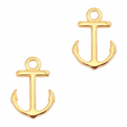 Breloques en m&eacute;tal DQ ancre Dor&eacute; (sans nickel)