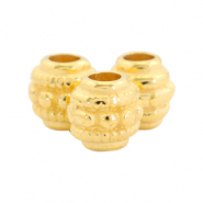 Perles en m&eacute;tal DQ d&eacute;co 6mm Dor&eacute; (sans nickel)