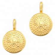 Breloques en m&eacute;tal DQ mandala Dor&eacute; (sans nickel)