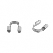 Apprêts en métal DQ wire guardian / protection pour fil 5mm (Ø0.56mm) Argenté antique (sans nickel)