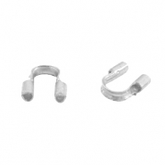 Apprêts en métal DQ wire guardian / protection pour fil 5mm (Ø0.56mm) argenté (sans nickel)