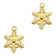 Breloques en m&eacute;tal DQ flocon de neige Dor&eacute; (sans nickel)