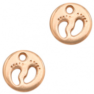Breloques en m&eacute;tal DQ pieds Dor&eacute; ros&eacute; (sans nickel)