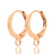 Apprêts en métal DQ boucles d'oreilles dormeuses avec anneau Doré rosé (sans nickel)