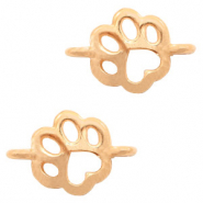 Breloques en métal DQ connecteur patte de chien Doré rosé (sans nickel)