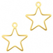 Breloques en m&eacute;tal DQ &eacute;toile Dor&eacute; (sans nickel)