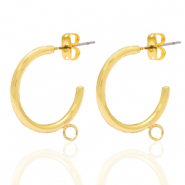 Apprêts en métal DQ créoles 20mm avec anneau Doré (sans nickel)