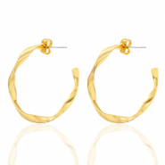 Apprêts en métal DQ créoles 32mm twist Doré (sans nickel)