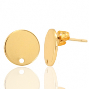 Apprêts en métal DQ puce d'oreille 12mm Doré (sans nickel)