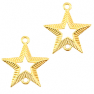 Breloques en métal DQ connecteur étoile Doré (sans nickel)