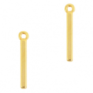 Breloques en m&eacute;tal DQ barre Dor&eacute; (sans nickel)