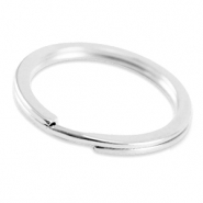 Appr&ecirc;ts en m&eacute;tal DQ anneau porte-cl&eacute;s 30mm Argent&eacute; antique (sans nickel)