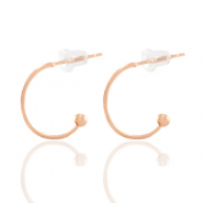 Apprêts en métal DQ créoles 15mm Doré rosé (sans nickel)