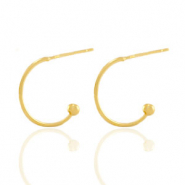 Apprêts en métal DQ créoles 15mm Doré (sans nickel)