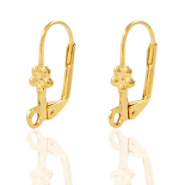 Apprêts en métal DQ boucles d'oreilles dormeuses fleur Doré (sans nickel)