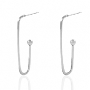 Apprêts en métal DQ boucles d'oreilles Argenté antique (sans nickel)