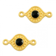 Breloques en métal DQ connecteur Noir-doré (sans nickel)