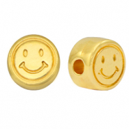 Perles en métal DQ smiley 7mm Doré (sans nickel)