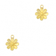 Breloques en m&eacute;tal DQ fleur Dor&eacute; (sans nickel)