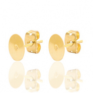 Apprêts en métal DQ puce d'oreille 6mm Doré (sans nickel)