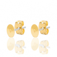 Apprêts en métal DQ puce d'oreille 4mm Doré (sans nickel)