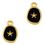 Breloques en m&eacute;tal DQ &eacute;toile de mer Dor&eacute;-noir (sans nickel)