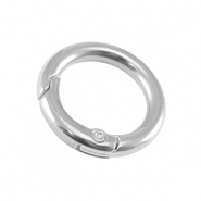 Appr&ecirc;ts en m&eacute;tal DQ porte-cl&eacute;s 20mm Argent&eacute; antique (sans nickel)