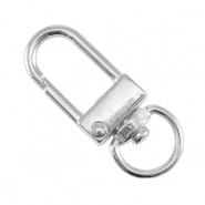 Appr&ecirc;ts en m&eacute;tal DQ porte-cl&eacute;s 32mm Argent&eacute; antique (sans nickel)