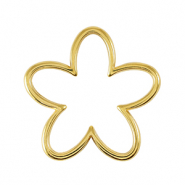 Breloques en métal DQ breloque / connecteur fleur Doré (sans nickel)