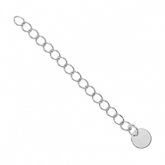 Apprêts en métal DQ chaÎne d'extension médaillons 6mm Argenté antique (sans nickel)