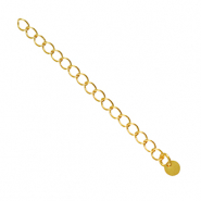 Apprêts en métal DQ chaÎne d'extension médaillons 4mm Doré (sans nickel)